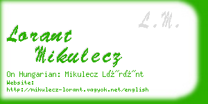 lorant mikulecz business card